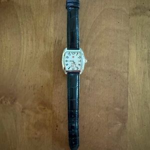 Michele Watch with black leather strap!